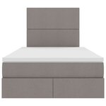 vidaXL Lit avec rangement et LED avec LED Taupe 120 x 200 cm Polyester