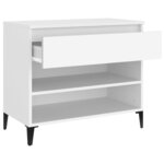 vidaXL Armoire à chaussures Blanc 70x36x60 cm Bois d'ingénierie