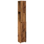 vidaXL Armoire de salle de bain vieux bois 25x25x170cm bois ingénierie