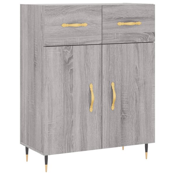 vidaXL Buffet sonoma gris 69 5x34x90 cm bois d'ingénierie