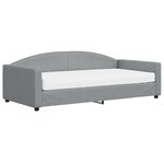 vidaXL Lit de jour avec matelas gris clair 100x200 cm tissu
