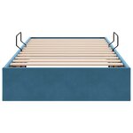 vidaXL Cadre de lit ottoman Bleu foncé 90 x 190 cm Velours