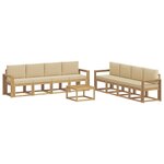 vidaXL Ensemble de canapés d'extérieur 9 pc Blanc et Beige