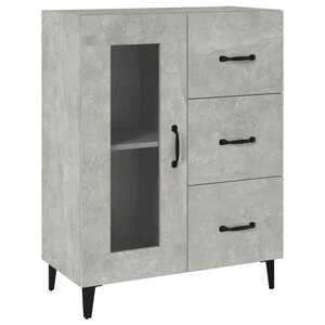 vidaXL Buffet gris béton 69 5x34x90 cm bois d'ingénierie