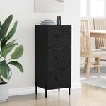 vidaXL Buffet Chêne noir 34 x 34 5 x 90 cm Bois d'ingénierie