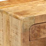 vidaXL Table de chevet 37x32x50 cm bois de manguier massif brut