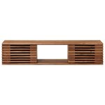 vidaXL Meuble TV avec stockage avec porte Naturel 105 x 30 x 22 5 cm