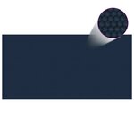 vidaXL Film solaire de piscine flottant PE 1200x600 cm Noir et bleu