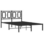 vidaXL Cadre de lit métal avec tête de lit noir 120x200 cm