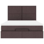 VidaXL Cadre de lit ottoman avec matelas marron foncé 140x190 cm tissu