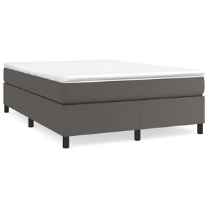 vidaXL Sommier à lattes de lit avec matelas Gris 180x200 cm Similicuir