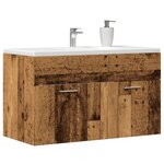 vidaXL Armoire lavabo de salle de bain vieux bois bois d'ingénierie