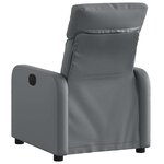 vidaXL Fauteuil inclinable Gris Similicuir