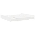 vidaXL Cadre de lit avec rangement avec tête de lit Blanc 180 x 200 cm