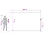 vidaXL Store latéral rétractable Taupe 300 x 220 cm Polyester