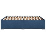 vidaXL Cadre de lit sans matelas bleu 160x200 cm tissu