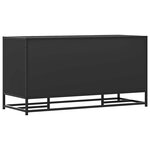 vidaXL Banc à chaussures noir 100x40x53 5cm bois d'ingénierie et métal