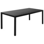 vidaXL Ensemble à manger de jardin 9 Pièces noir