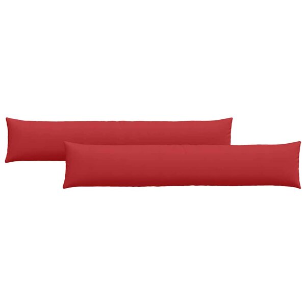 vidaXL Coussins de canapé 2 Pièces Rouge 200 x 40 cm tissu