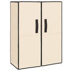 vidaXL Armoire à chaussures Crème 60x28x90 cm Tissu