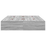 Cadre de lit de rangement vidaXL Gris Sonoma 140x190 cm