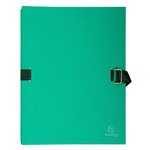Chemise Dos Extensible Avec Rabat Papier - 24x32cm - Vert Clair - X 10 - Exacompta