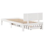 vidaXL Cadre de lit avec tiroirs sans matelas blanc 100x200 cm