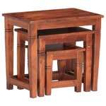 vidaXL Tables gigognes 3 Pièces Bois d'acacia massif