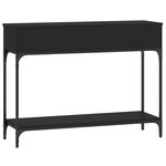 vidaXL Table console noir 100x30 5x75 cm bois d'ingénierie