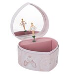 Boite a musique Coeur Phosphorescent Ballerine Rose