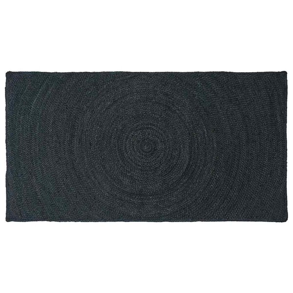 vidaXL Tapis de surface Rectangulaire Gris foncé 80 x 150 cm Jute