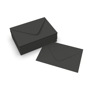 Lot de 250 enveloppe clariana noire 82x113 mm (c7)