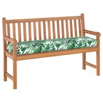 vidaXL Coussin de palette pour banc  motif feuille  150 x 40 x 8 cm  en tissu Oxford.
