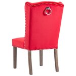 Vidaxl chaise de salle à manger rouge velours