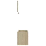 vidaXL Ensemble de meubles de bain 2 Pièces Blanc/chêne sonoma Aggloméré