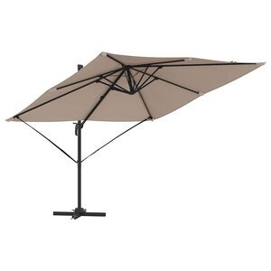 vidaXL Parasol Roma Taupe 286 x 285 x 265 cm Polyester et Aluminium