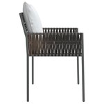 vidaXL Chaises de jardin et coussins lot de 2 marron 54x61x83 cm rotin