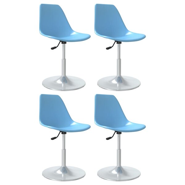 vidaXL Chaises à manger pivotantes lot de 4 bleu PP
