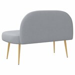 vidaXL Banc rembourré avec dossier Gris clair 110 x 60 x 76 cm