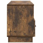 vidaXL Meuble TV Chêne fumé 102 x 34 5 x 47 cm Bois d'ingénierie