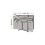 Housse de protection barbecue rectangulaire 165 cm de long