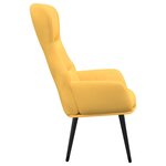 vidaXL Chaise de relaxation Jaune moutarde Tissu