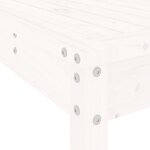vidaXL Ensemble à manger de jardin 5Pièces blanc bois massif de pin