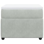 vidaXL Sommier à lattes de lit et matelas Gris clair 100x200cm Velours