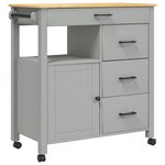 vidaXL Chariot de cuisine MONZA 84x40x88 5 cm bois massif de pin