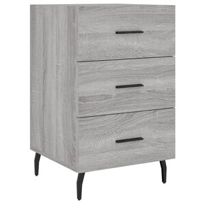 vidaXL Table de chevet sonoma gris 40x40x66 cm bois d'ingénierie
