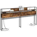 vidaXL Tête de lit de rangement Chêne fumé 200 cm Bois d'ingénierie