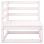 vidaXL Canapés d'angle de jardin 2 Pièces Blanc Bois de pin massif