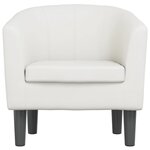 vidaXL Fauteuil blanc similicuir
