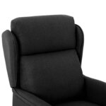 vidaXL Chaise de massage Noir 67.5 x 93.5 x 101.5 cm tissu